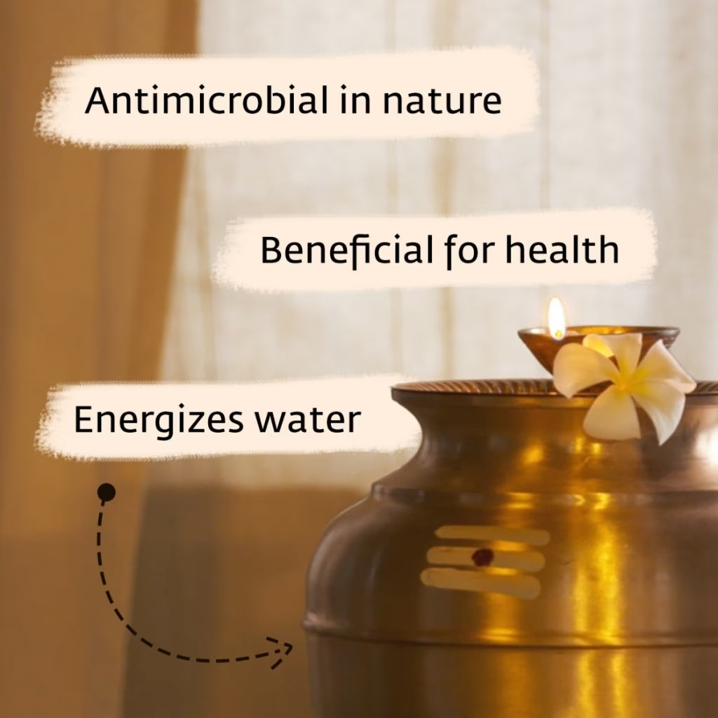Traditional copper water storage pot/matka (Jeevarasam pot). Pure & high quality copper. Good for health. (10 liters)