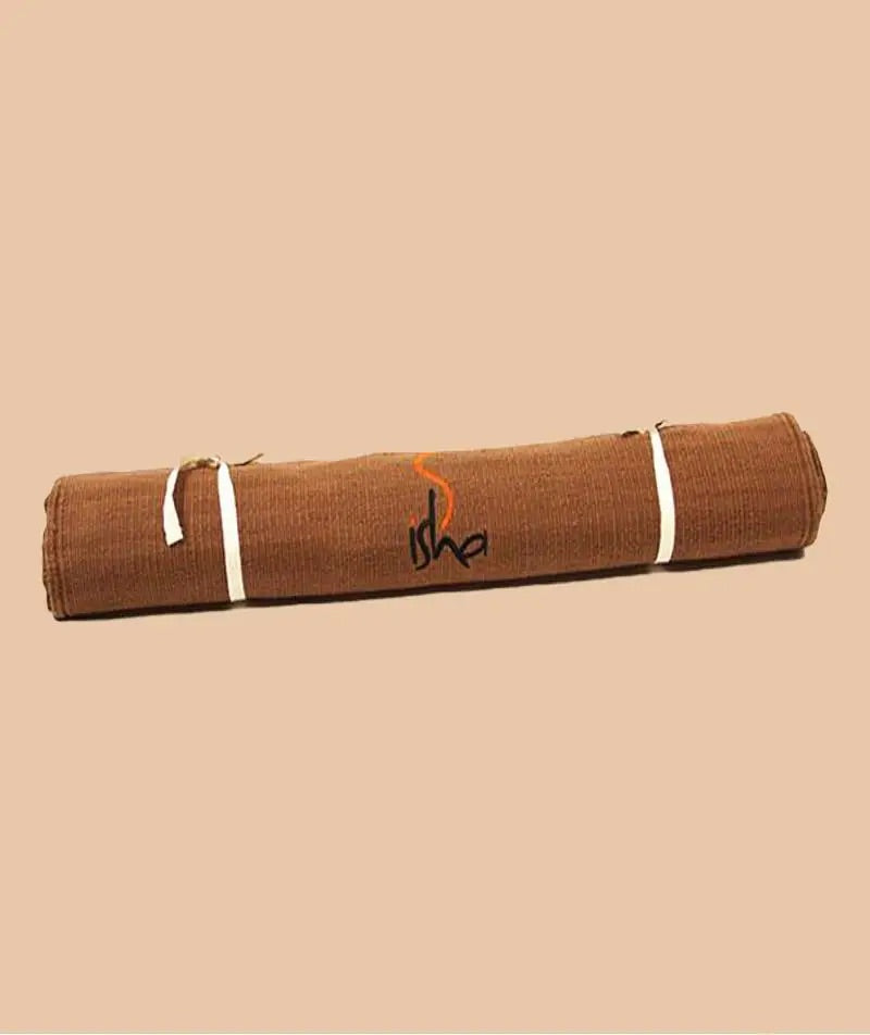 100% Cotton Rug Yoga Mat - Orange. Eco-friendly. Washable. For Yoga And Exercise.