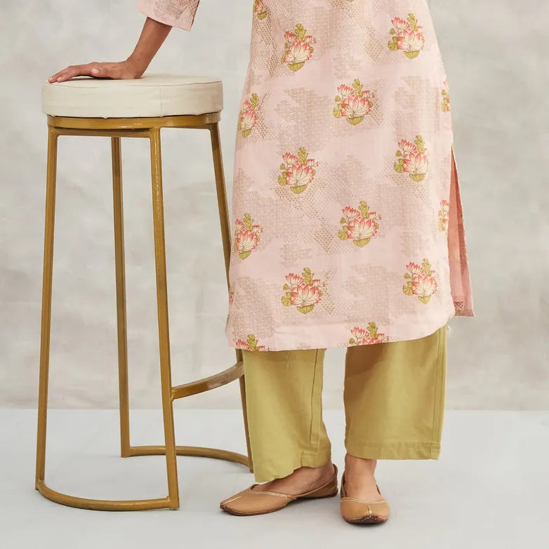 Organic Ladies Draw String Pant Khaki