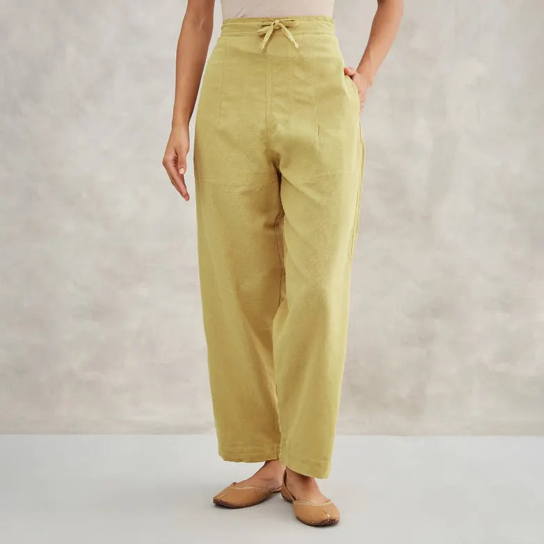 Organic Ladies Draw String Pant Khaki