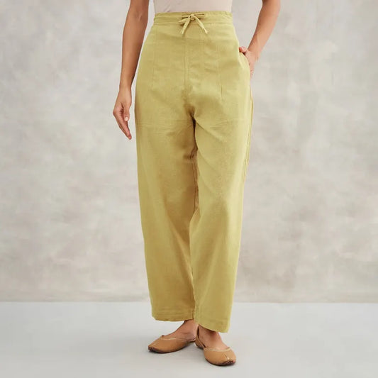 Organic Ladies Draw String Pant Khaki