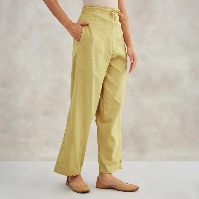 Organic Ladies Draw String Pant Khaki