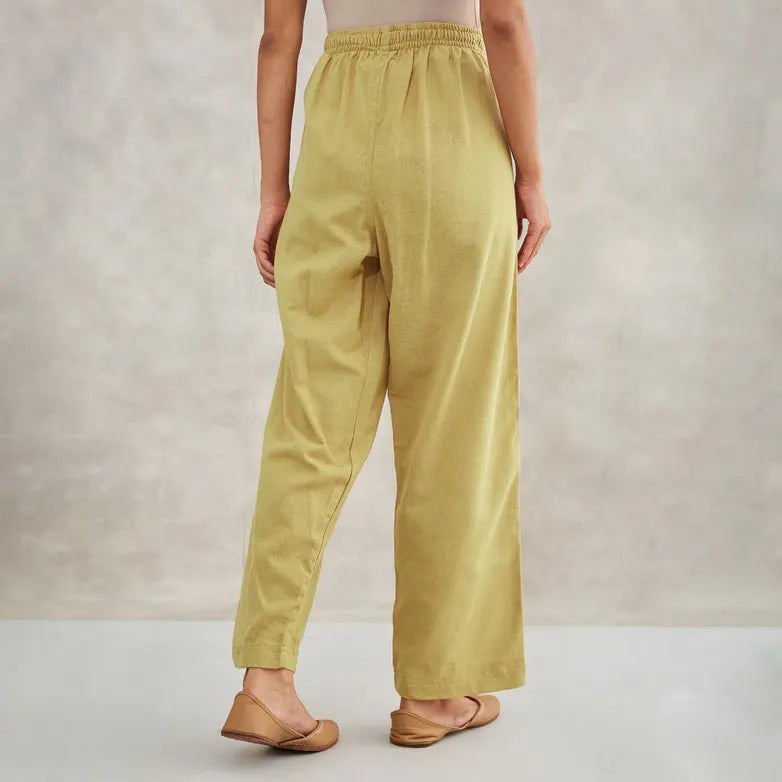 Organic Ladies Draw String Pant Khaki