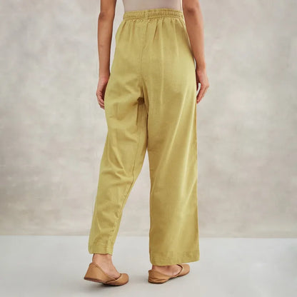 Organic Ladies Draw String Pant Khaki