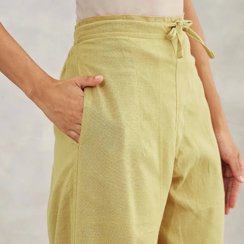 Organic Ladies Draw String Pant Khaki