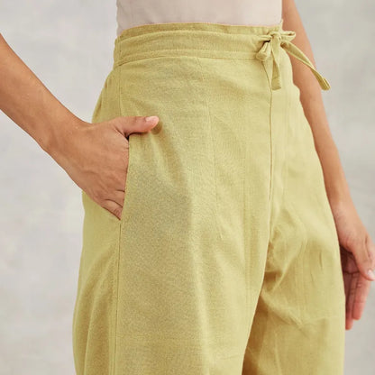 Organic Ladies Draw String Pant Khaki