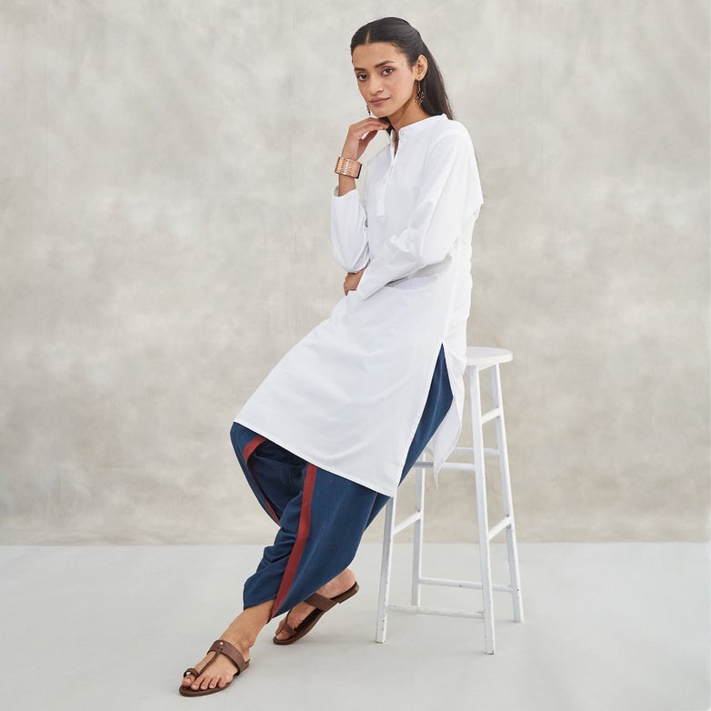 Womens Organic Cotton Sadhana Kurta - White