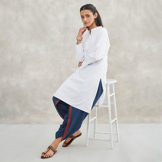 Womens Organic Cotton Sadhana Kurta - White
