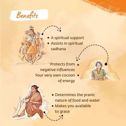 Authentic Isha Panchamukhi (five-faced) Rudraksha Mala. Your cocoon of energy (5 mm)