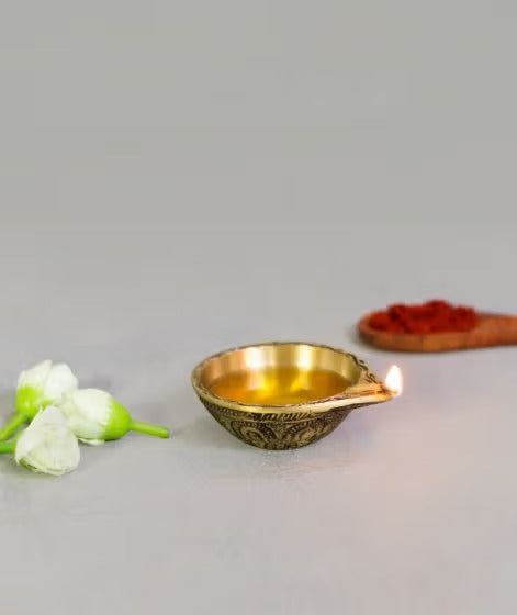 Handcrafted Antique Brass Diya