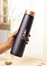 Copper Water Bottle With Adiyogi Imprint - 900 Ml