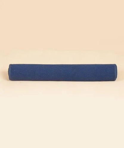 Cotton Rug Yoga Mat Back Rubberized - Blue