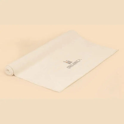 Handwoven organic cotton rug yoga mat. Undyed. Eco-friendly. Washable. GOTS certified.