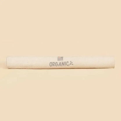 Handwoven organic cotton rug yoga mat. Undyed. Eco-friendly. Washable. GOTS certified.