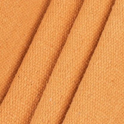 100% Cotton Rug Yoga Mat - Orange. Eco-friendly. Washable. For Yoga And Exercise.