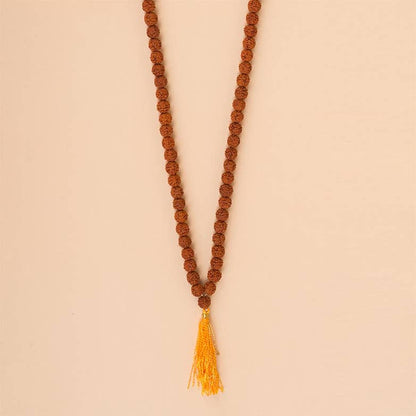 Authentic Isha Panchamukhi (five-faced) Rudraksha Mala. Energized at Dhyanalinga. Your cocoon of energy (7 mm)