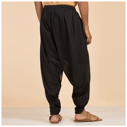 Isha’s signature. Ready to wear Unisex Dhoti Pants(Black) / Panchakacham. Certified organic cotton. Easy to pull on. Versatile. Comfortable for both casual and formal wear.
