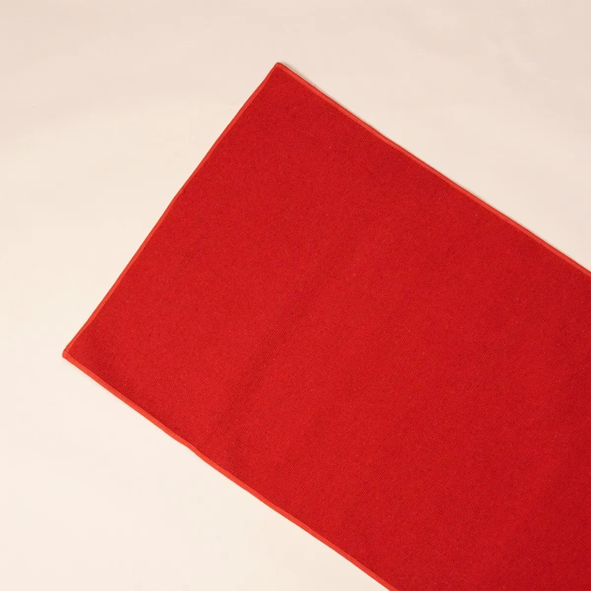 Cotton Rug Yoga Mat Back Rubberized - Red