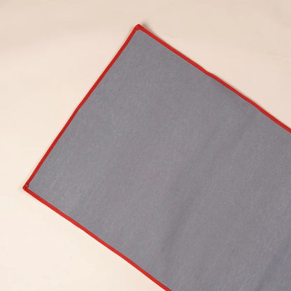 Cotton Rug Yoga Mat Back Rubberized - Red