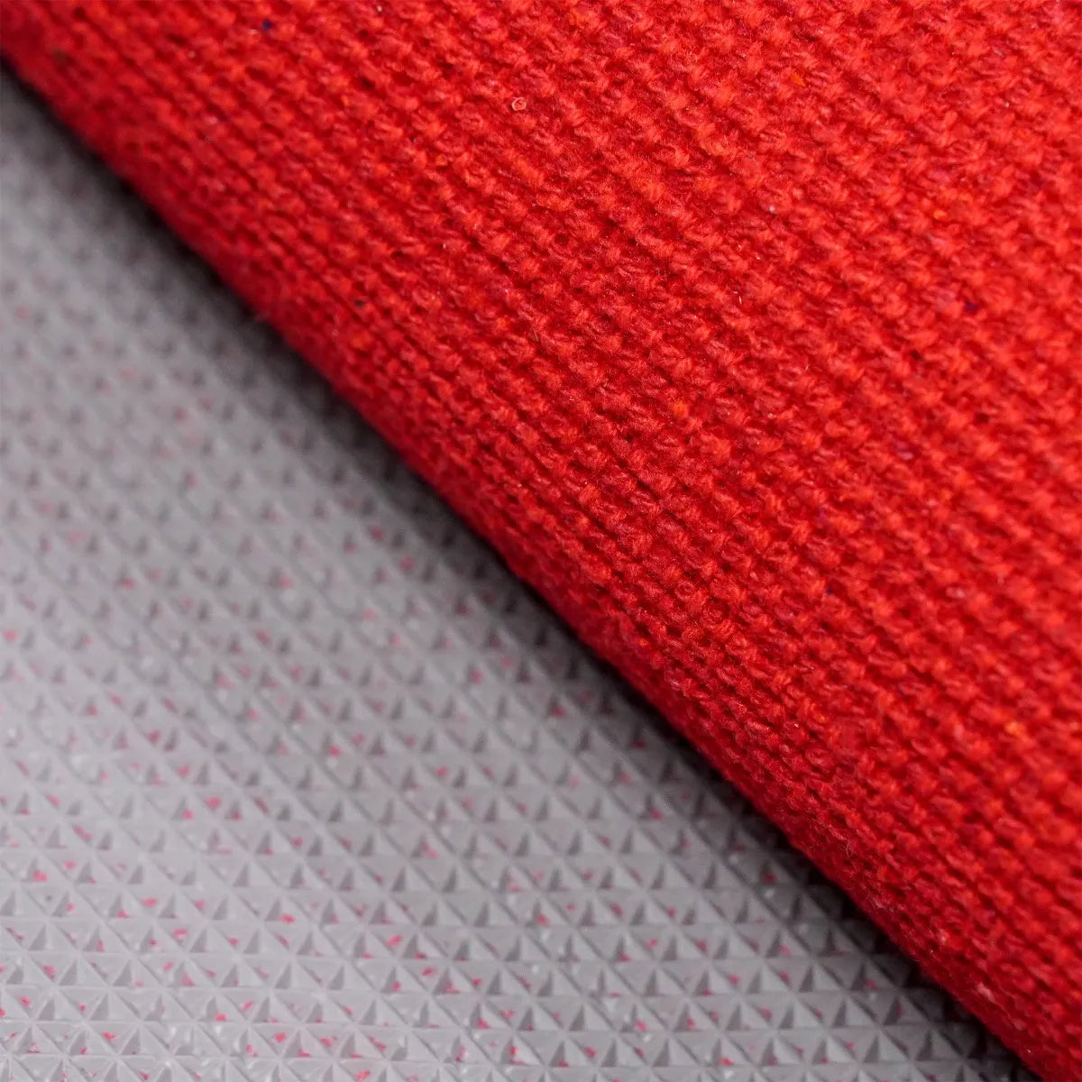 Cotton Rug Yoga Mat Back Rubberized - Red