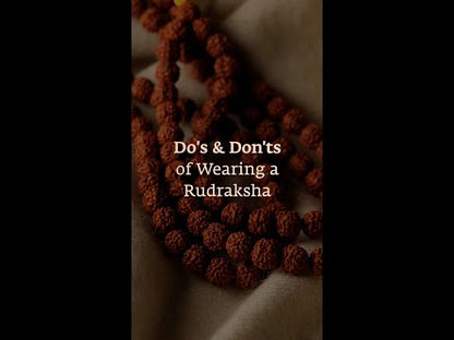 Authentic Isha Panchamukhi (five-faced) Rudraksha Mala. Energized at Dhyanalinga. Your cocoon of energy (7 mm)