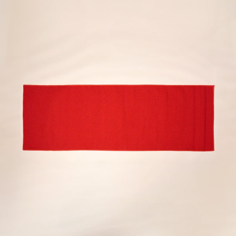 Cotton Rug Yoga Mat Back Rubberized - Red